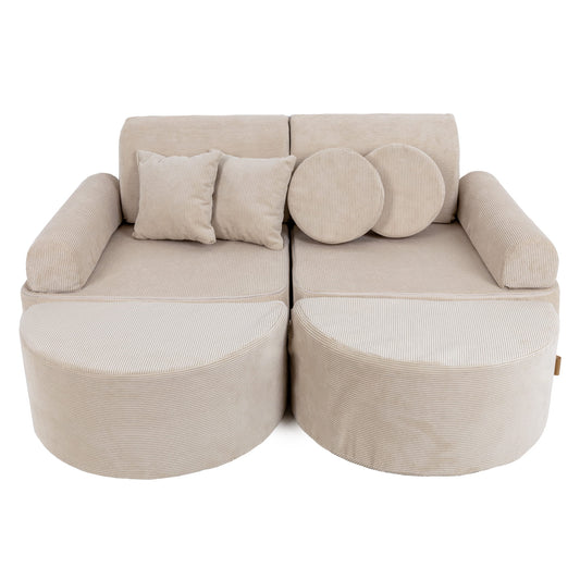 Medium Modular Sofa for Kids - Slimcord Ecru Plus